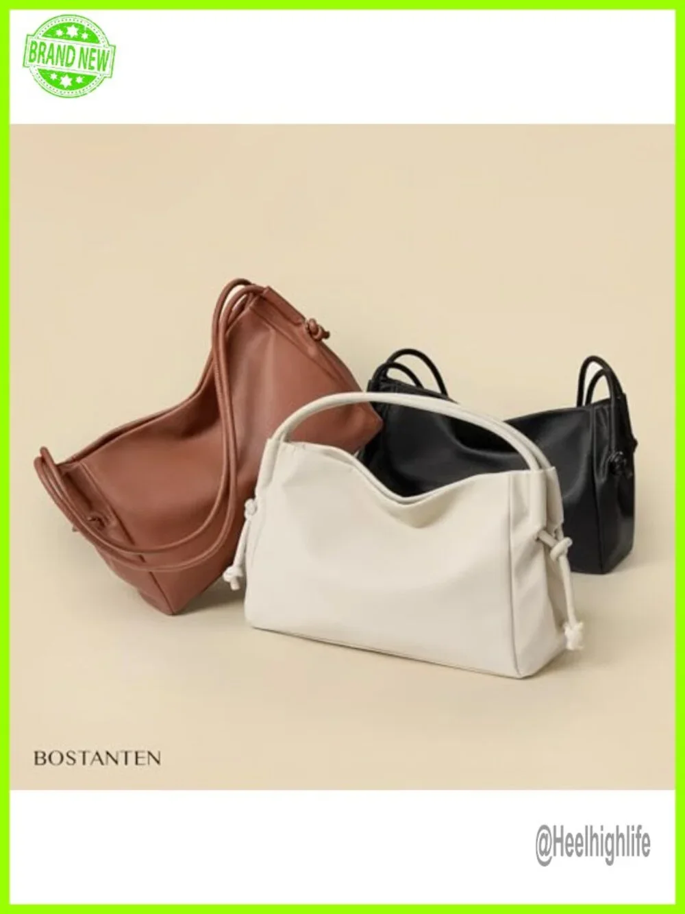 Pebbled Vegan Leather Hobo Shoulder Bag Lightweight Multi-Pocket Purse